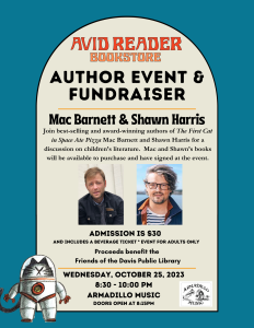 Mac Barnett and Shawn Harris Author Event & Fundraiser