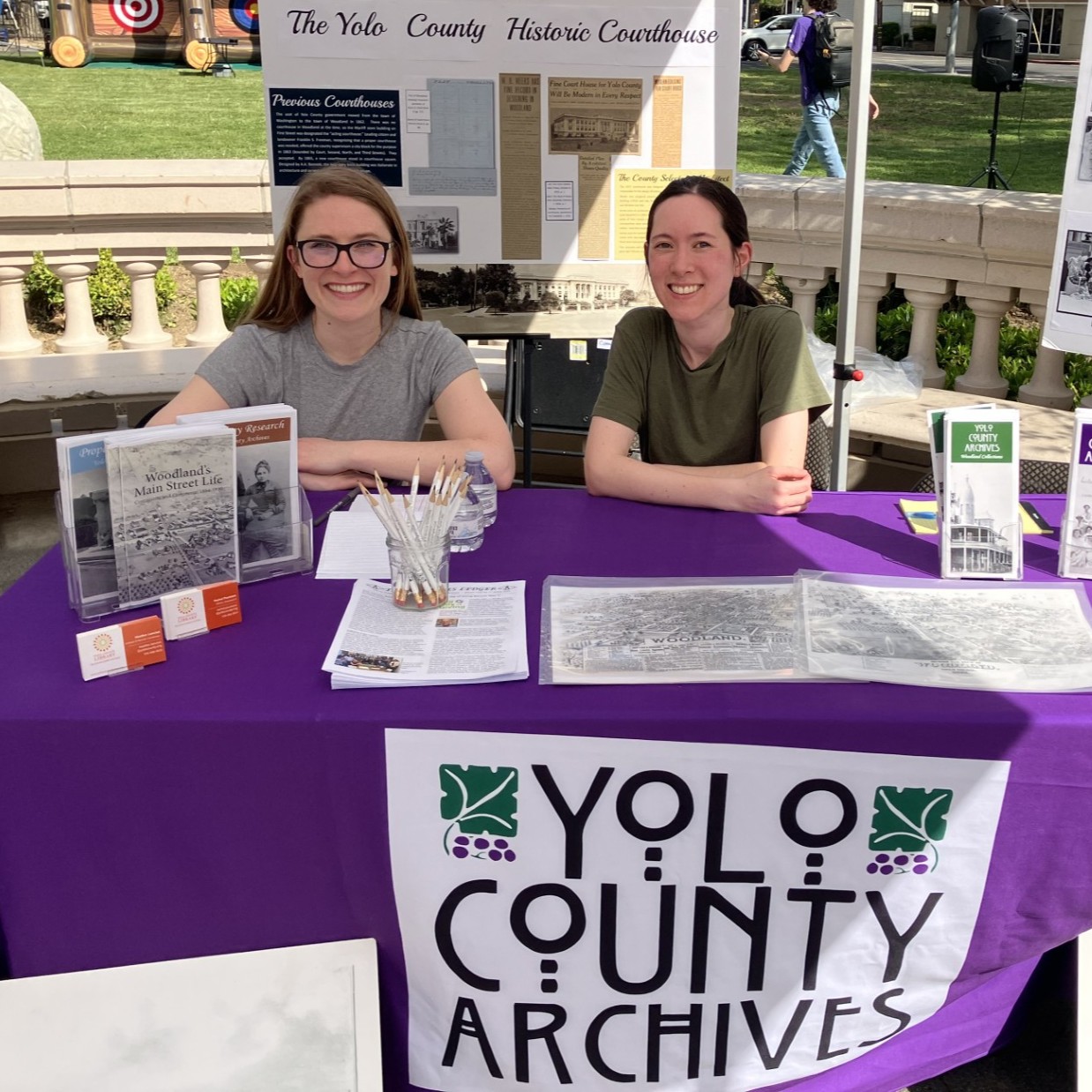 Archives tabling at Concert on Court in Woodland, 2025
