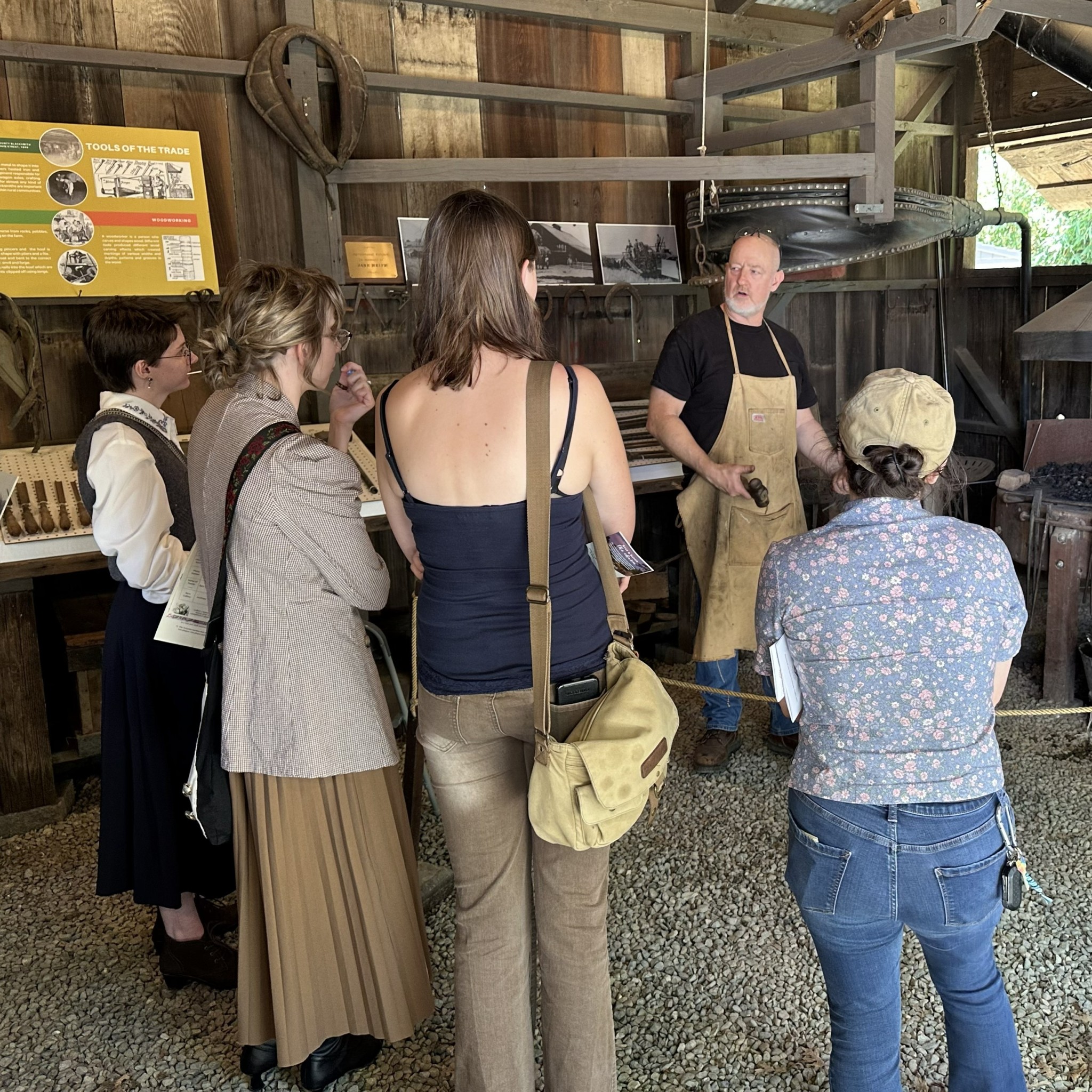 History Faire blacksmith demonstration